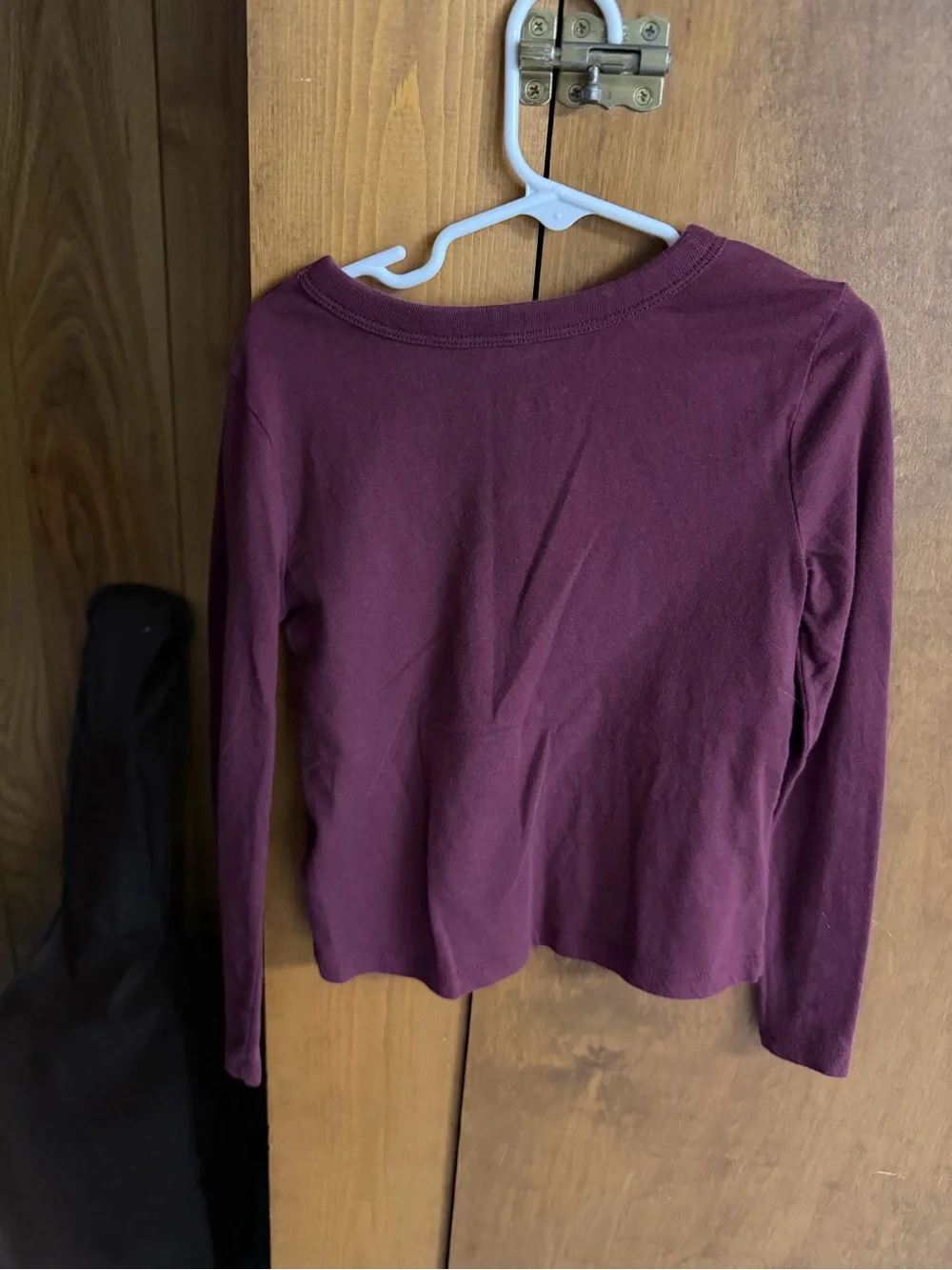Girls GAP Long Sleeve Shirt Burgundy with Pink Rose